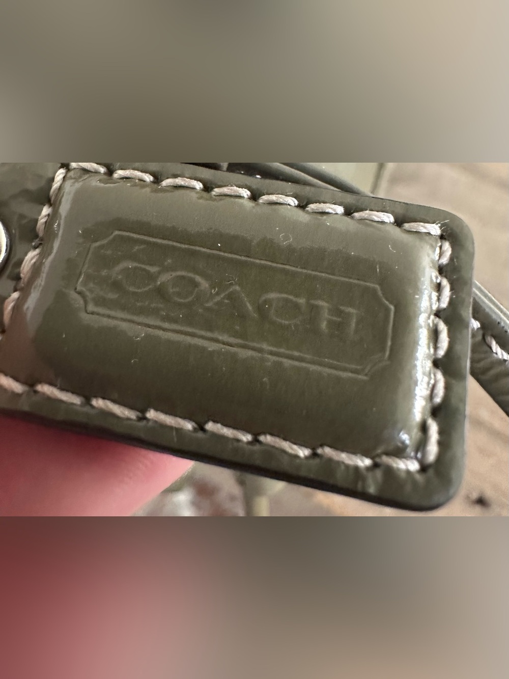 Vintage coach green patent leather pouch/ wristlet - Picture 10 of 15